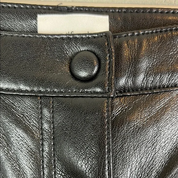 NWT Wilfred Beatrix Faux Leather Pant High Rise Flare Black 0 - Picture 8 of 13